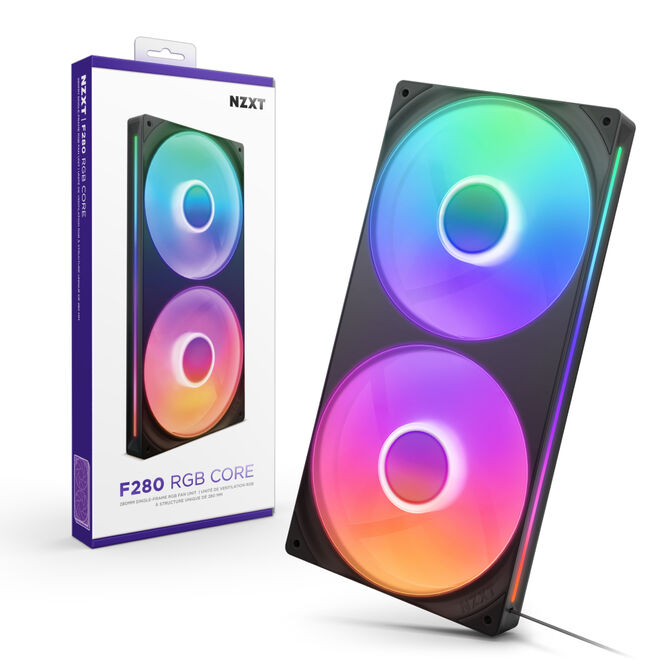 Ventoinha NZXT F280 RGB Core Single-Frame Pretas - Dupla Vento&iacute;nha 140mm (280mm) image number 7