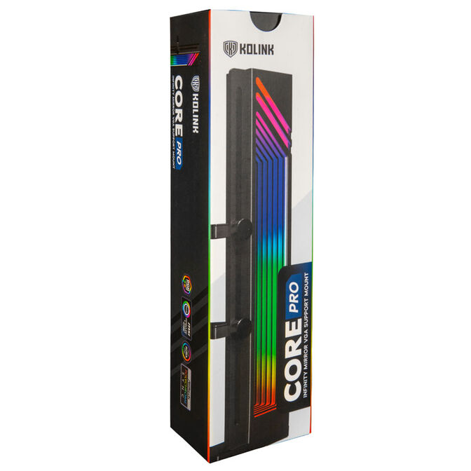 Kit Suporte GPU Kolink Core Pro Aluminium Infinity Mirror Preto image number 5