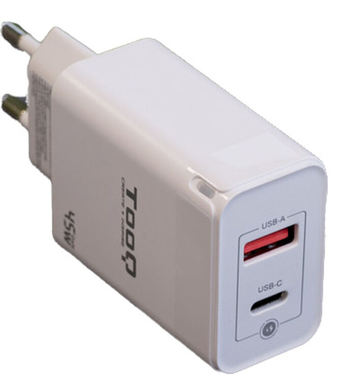Carregador GaN Tooq USB-C/PD 30W + USB-A/QC 45W image number 1