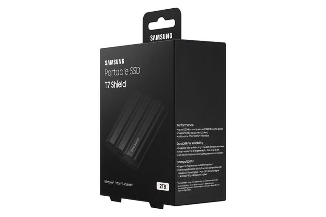 SSD Externo Samsung T7 Shield 2TB USB3.2 Gen2 Preto (1050/1000MB/s) image number 9