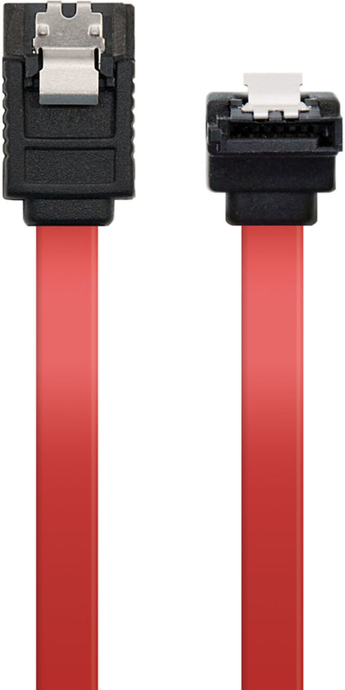 Cabo SATA III Angular Nanocable 50 CM Vermelho c/trave image number 2