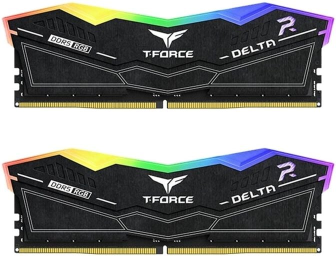 Team Group Kit 32GB (2 x 16GB) DDR5 6000MHz Delta RGB Preto CL28 image number 0