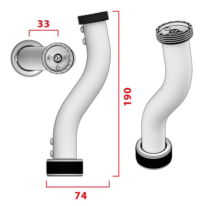 Extensor de Eixo Flightstick VIRPIL Controls 200mm image number 1