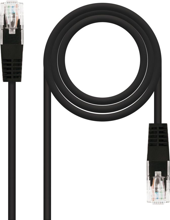 Cabo de Rede Nanocable RJ45 CAT.6 UTP AWG24 25 CM Preto image number 0