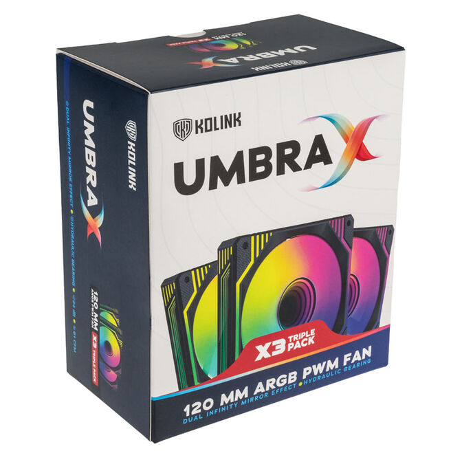 Ventoinha Umbra X ARGB High Performance PWM - 120mm (Pack 3) image number 6