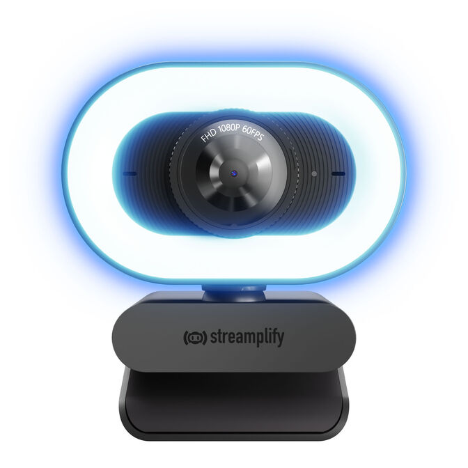 Webcam Streamplify CAM Plus FullHD 60fps with Ring Light - Preto image number 2