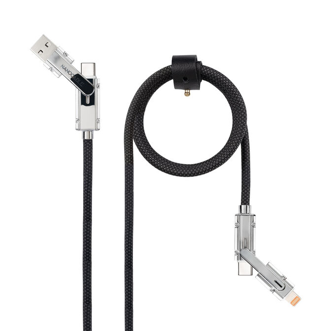 Cabo USB 2.0 27W c/ LED Nanocable USB-C/USB-A/M > Lightning/USB-C/M 1 M image number 0