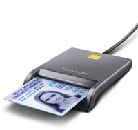 Leitor de cart&otilde;es AXAGON CRE-SM3T USB Smart card FlatReader
