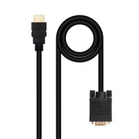 Cabo Conversor Nanocable HDMI > VGA 1.8 M Preto