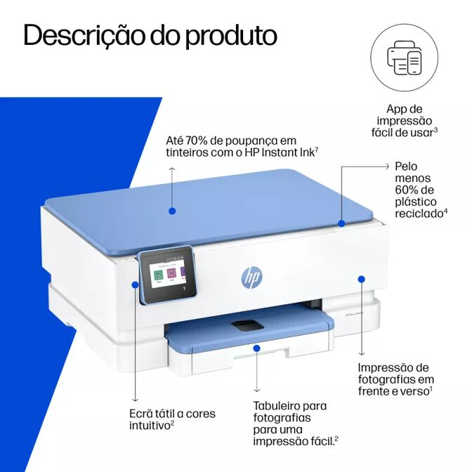 Impressora Multifun&ccedil;&otilde;es a Jato de Tinta HP Envy Photo 7231 All-in-One image number 2