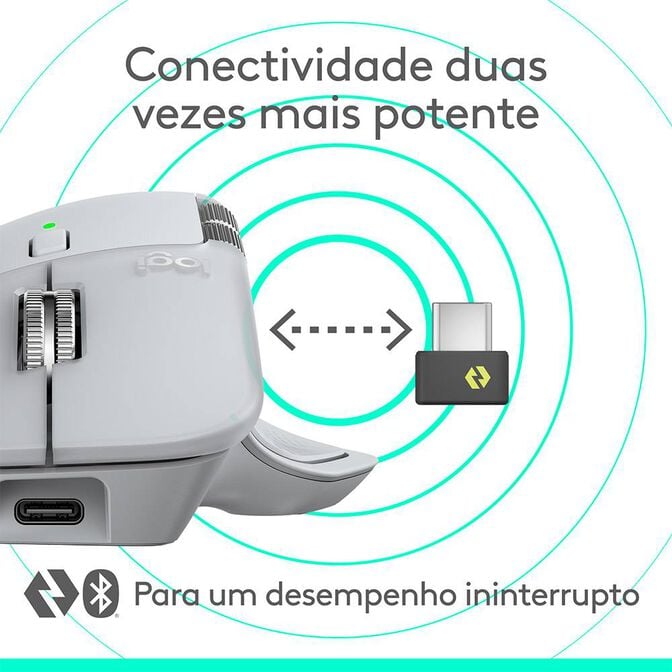 Rato &Oacute;ptico Logitech MX Master 4 Advanced Wireless 8000DPI Offwhite image number 11