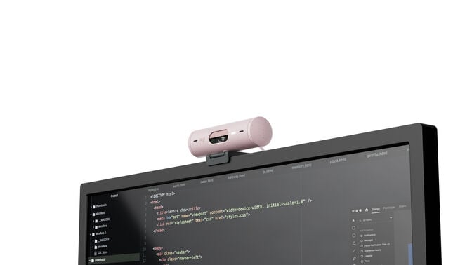 Webcam Logitech Brio 500 Full HD 1080p USB Type-C Rosa image number 5