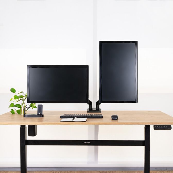 Suporte de Mesa Tooq Duplo Tilt e Girat&oacute;rio 13" a 34" Max. 10kg/Monitor Preto image number 5