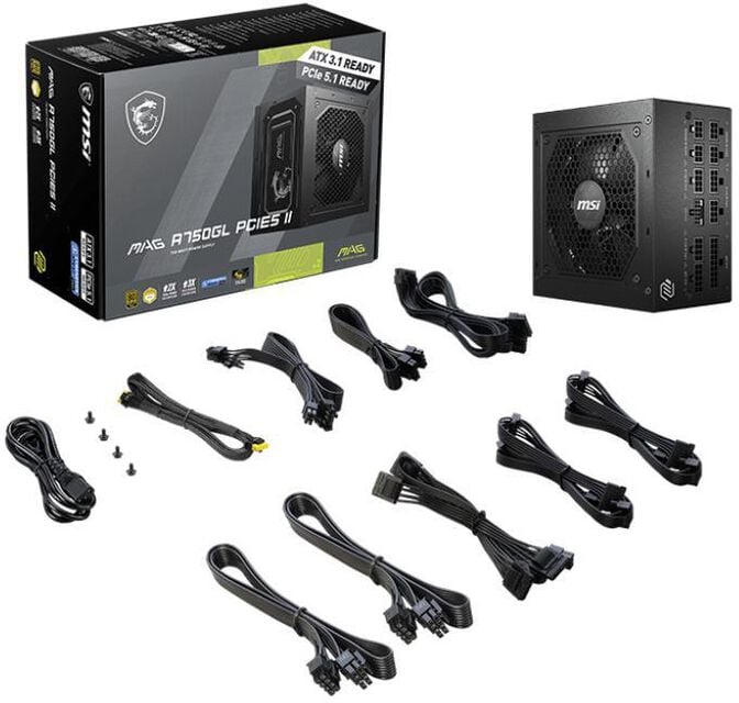 Fonte Modular MSI MAG A750GL 750W 80+ Gold PCIE5 II image number 3