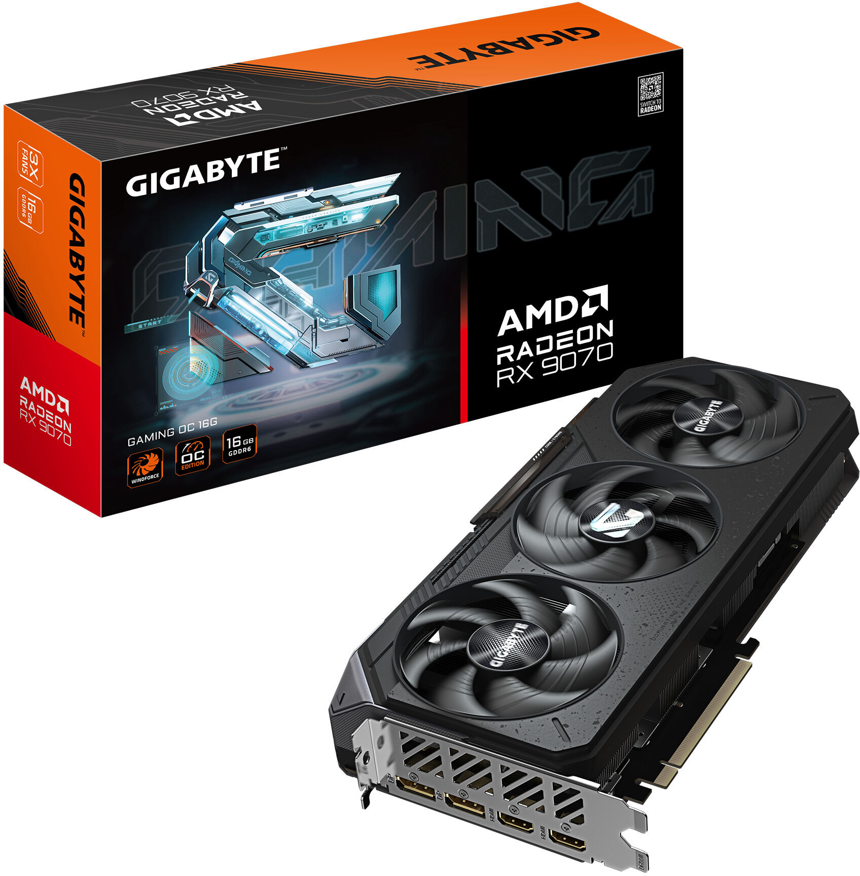 Gr&aacute;fica Gigabyte Radeon RX 9070 Gaming OC 16GB GDDR6
