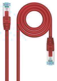 Cabo de Rede Nanocable RJ45 LSZH CAT.7 600MHZ SFTP AWG26 25 CM Vermelho