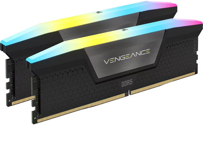 Corsair Kit 128GB (2 x 64GB) DDR5 6400Mhz Vengeance RGB Black CL42 image number 1