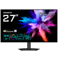 Monitor Gigabyte 27" GO27Q24G OLED QHD 240Hz 0.03ms FreeSync G-SYNC Compatible VESA Display HDR True Black 400