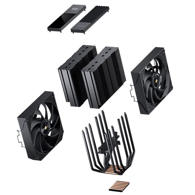 Cooler CPU Jonsbo CC90 Dual Tower com Display Preto - 2x 130mm image number 15