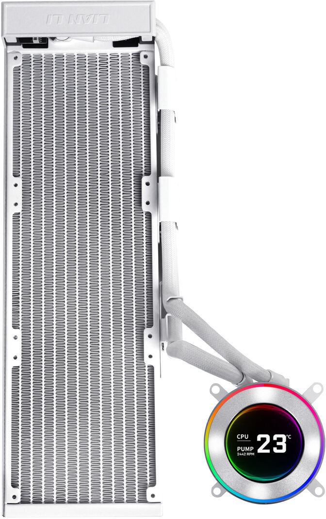 Water Cooler CPU AIO Lian Li HydroShift II LCD-C 360 Branco - 360mm S/Ventoinhas image number 1