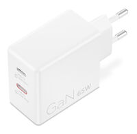 Carregador Lenovo de Parede USB-C 65W Dual GaN Branco + Cabo USB-C 1.5m