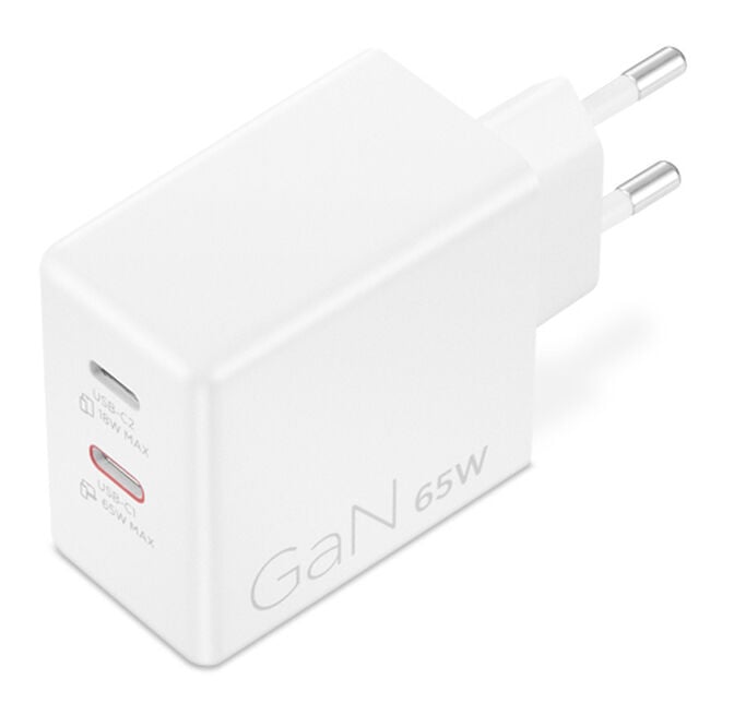 Carregador Lenovo de Parede USB-C 65W Dual GaN Branco + Cabo USB-C 1.5m image number 0