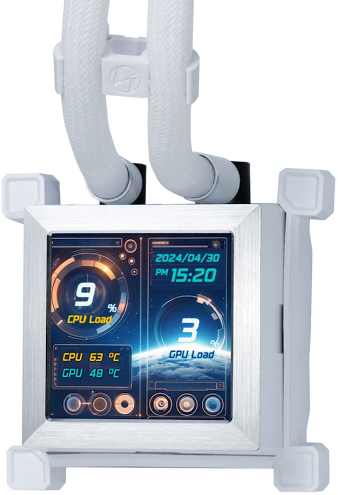 Water Cooler CPU AIO Lian Li HydroShift LCD 360S Branco - 360mm image number 3