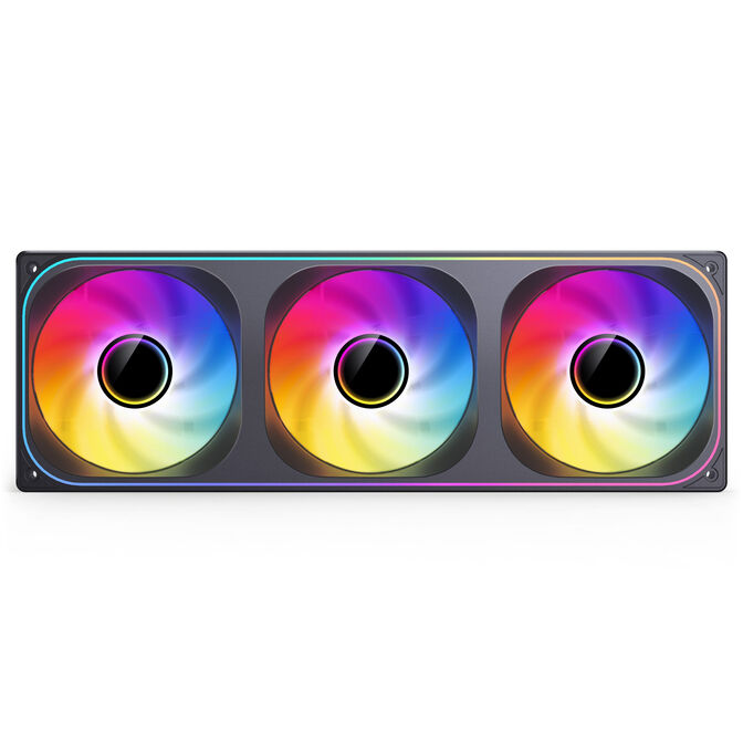 Ventoinha Jonsbo ZB-360  RGB Single-Frame Reversed Pretas - Tripla Ventoinha 120mm ( 360mm ) image number 5