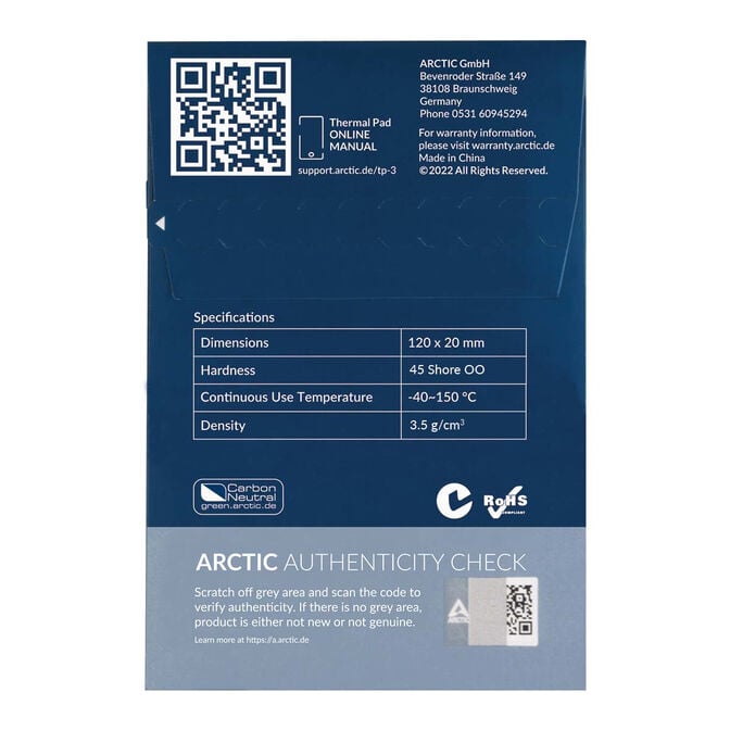 Thermal Pad Arctic TP-3 120 x 20 x 1 mm (Pack 4) image number 5