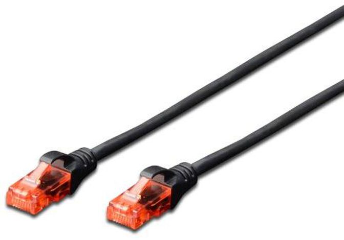 Cabo de Rede Ewent RJ45 U/UTP Cat.6 0.5 M Preto image number 0