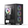 Caixa Micro-ATX Aerocool B310A Flow ARGB Vidro Temperado Preto image number null