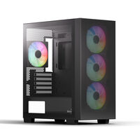 Caixa Micro-ATX Aerocool B310A Flow ARGB Vidro Temperado Preto