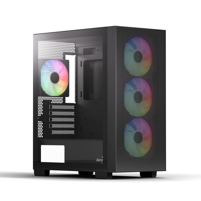 Caixa Micro-ATX Aerocool B310A Flow ARGB Vidro Temperado Preto image number 0