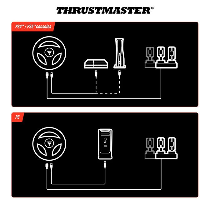Conjunto Thrustmaster T98-P Ferrari 296 GTB Edition PS5 / PS4 / PC image number 7