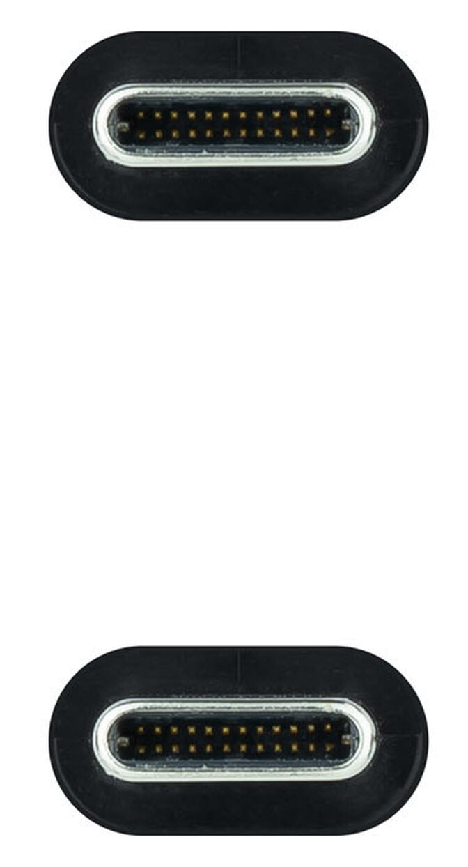 Cabo USB-C 3.1 Gen2 Nanocable 10Gbps 5A 4K/60Hz 0.5 M Preto image number 2