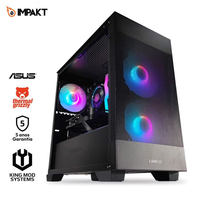 Computador King Mod Gamer-PC x ASUS Impakt Edition Intel i5 14400F 32GB DDR4 1TB RTX 4060 WiFi W11 Bonus