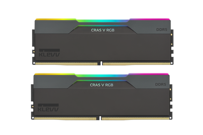KLEVV Kit 32GB (2 x 16GB) DDR5 CRAS V 6400MHz CL30 RGB Obsidian Black (Intel XMP/AMD Expo) image number 0