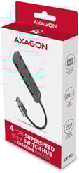 Hub Switch AXAGON HUE-MSA Superspeed USB-A, 4x USB 3.0, Activo - 20cm image number null
