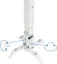 Suporte de Tecto Tooq para Projectores Tilt e Girat&oacute;rio Max.20kg Branco image number null