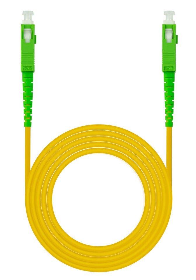 Cabo de Fibra &Oacute;ptica Nanocable SC/APC-SC/APC Monomodo Simplex LSZH 15 M Amarelo image number 0