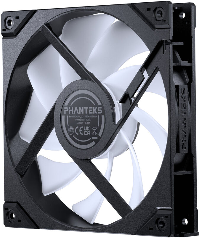 Ventoinha Phanteks M25&nbsp;Gen2&nbsp;PWM DRGB 140mm Preto image number 1