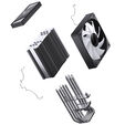 Cooler CPU Jonsbo CR-1000 V3 PRO ARGB Preto - 120mm image number null