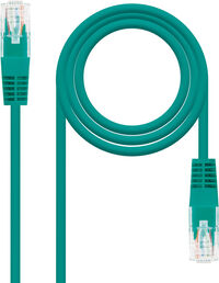 Cabo de Rede Nanocable RJ45 UTP CAT.5E AWG24 0.5 M Verde