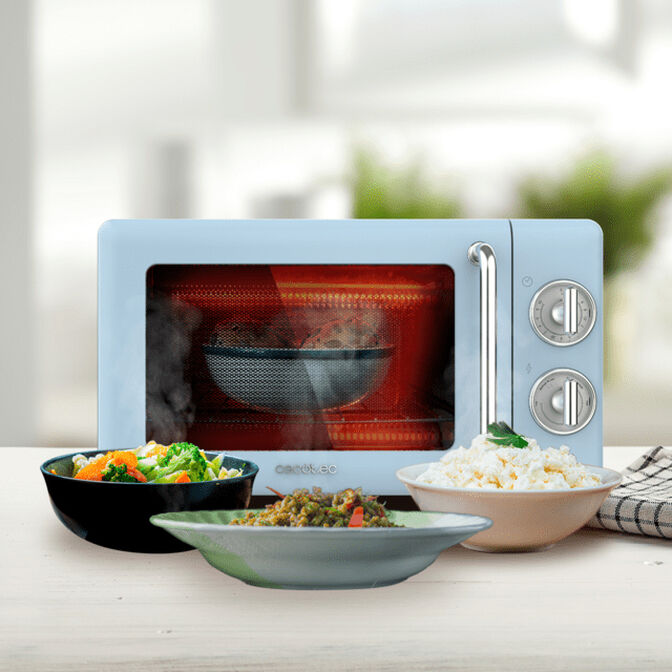 Micro-ondas Cecotec ProClean 3110 Retro Blue 700W 20L image number 2