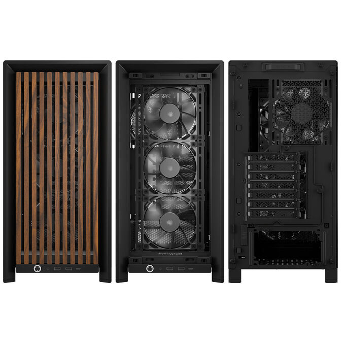 Caixa E-ATX Corsair 4000D RS Wood Black Walnut Vidro Temperado image number 5