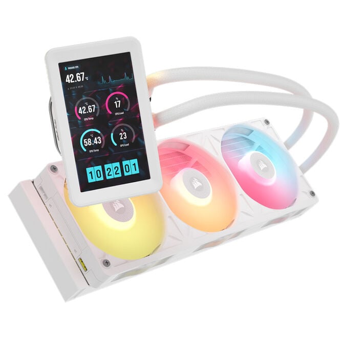 Water Cooler CPU Corsair iCUE LINK TITAN II 360 RX RGB LCD 360mm Branco image number 1