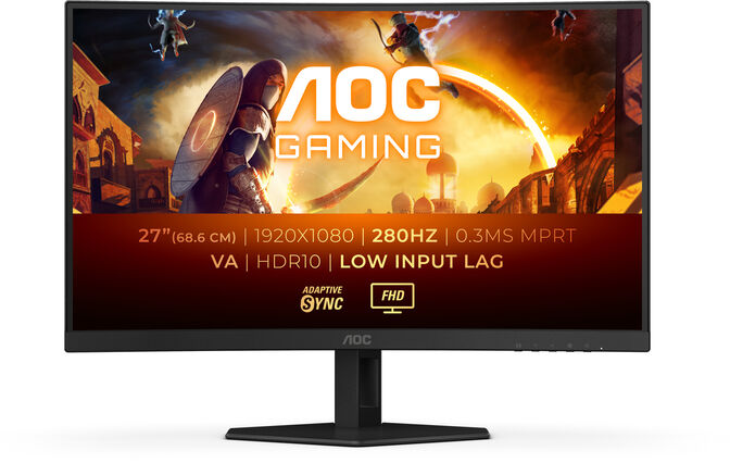Monitor Curvo AOC Gaming 27" C27G4ZXE Fast VA FHD 280Hz 0.3ms Adaptive Sync image number 0