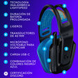 Headset Logitech G535 Lightspeed Wireless Gaming Preto/Azul image number null