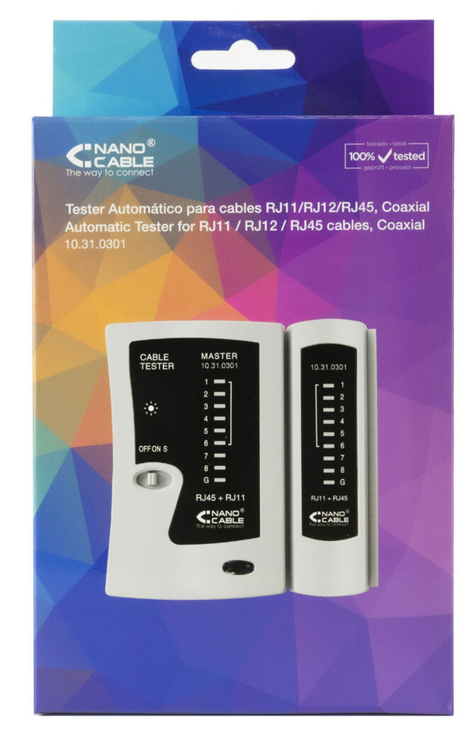 Testador de Cabos Nanocable J11/RJ12/RJ45 image number 3