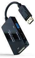 Adaptador Nanocable DisplayPort > HDMI / DVI / VGA 20 CM Preto image number null
